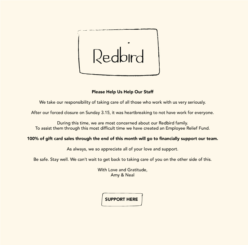 Redbird Gift Card Note
