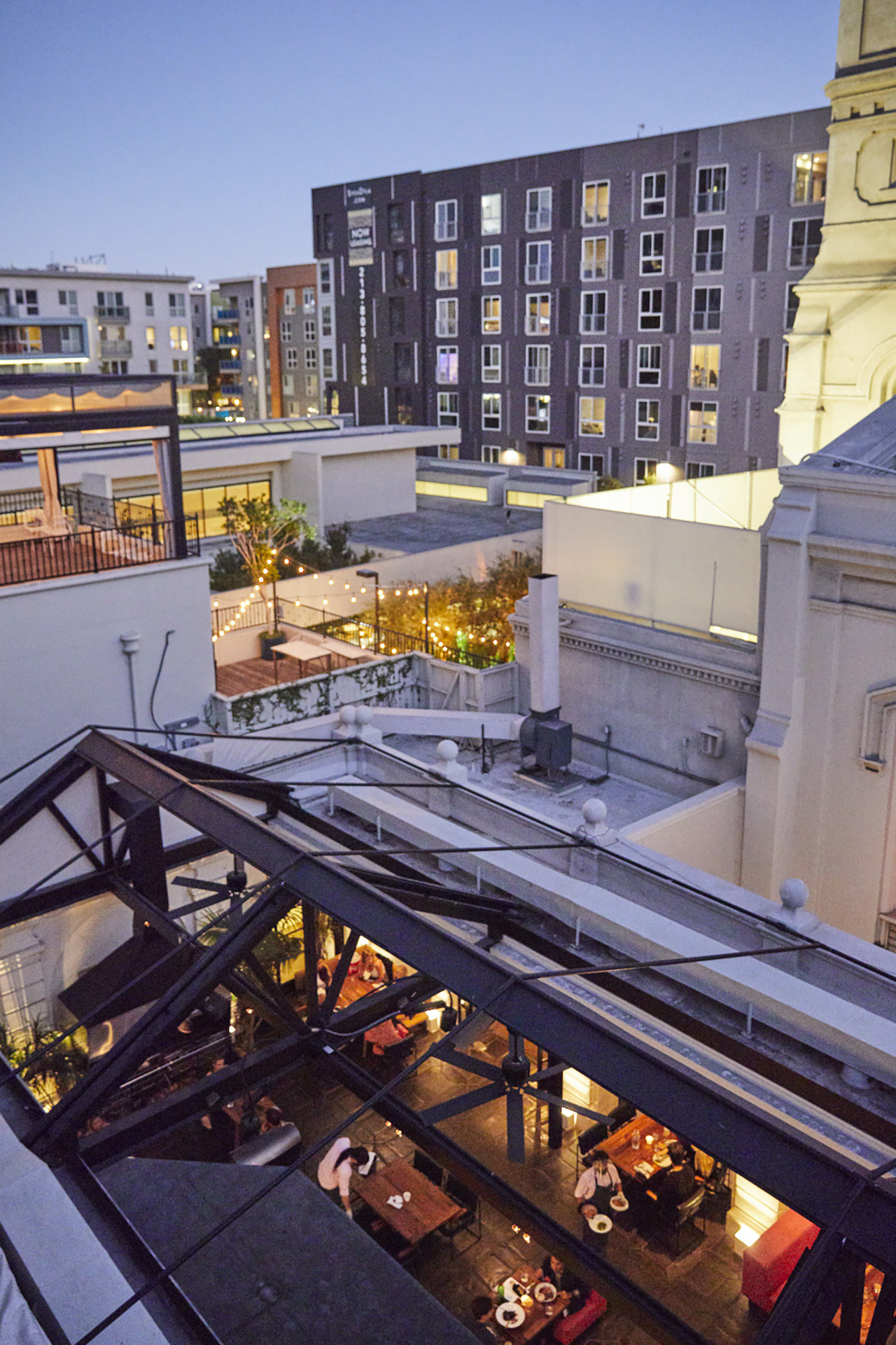 redbird courtyard with open roof