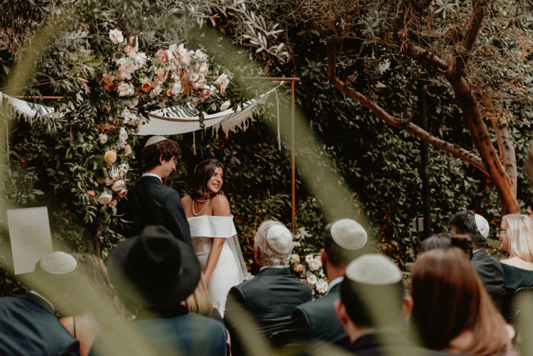 bride and groom during ceremony