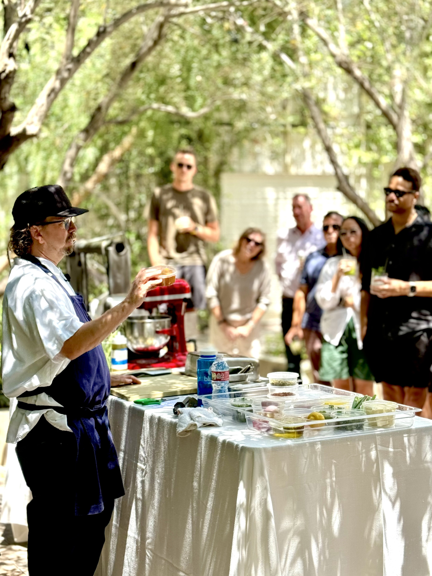 chef neal fraser teaching the grilling class