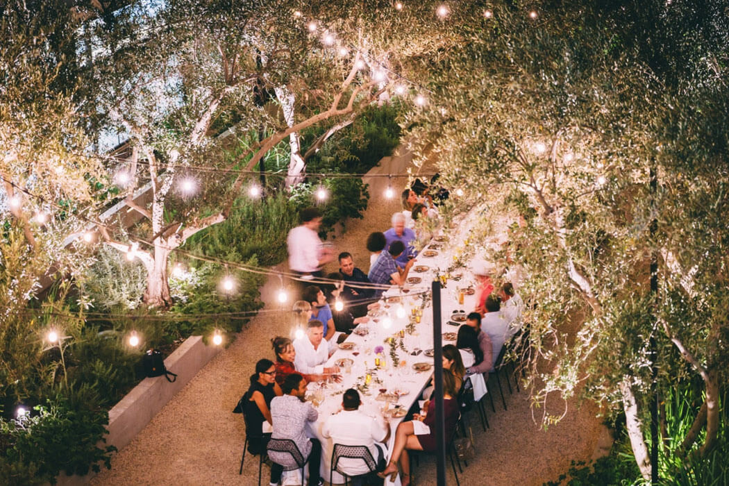 Group Dining in The Garden at Redbird | Vibiana