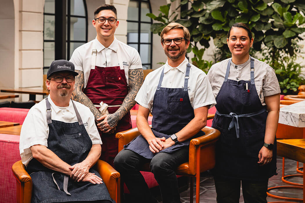 Chef Neal Fraser and his culinary team at Redbird | Vibiana