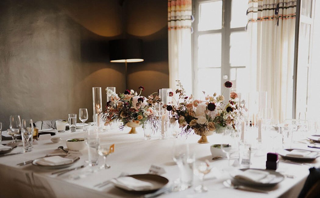 A table is set in the Bishop's Perch at Redbird | Vibiana