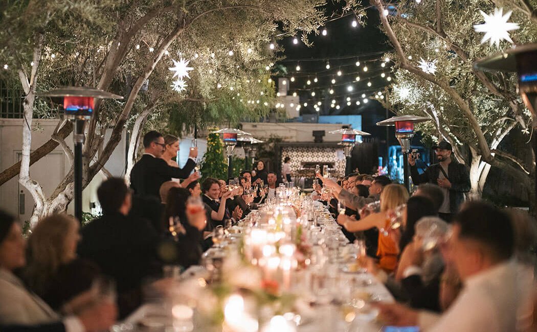 Guests dining in The Garden at Redbird | Vibiana