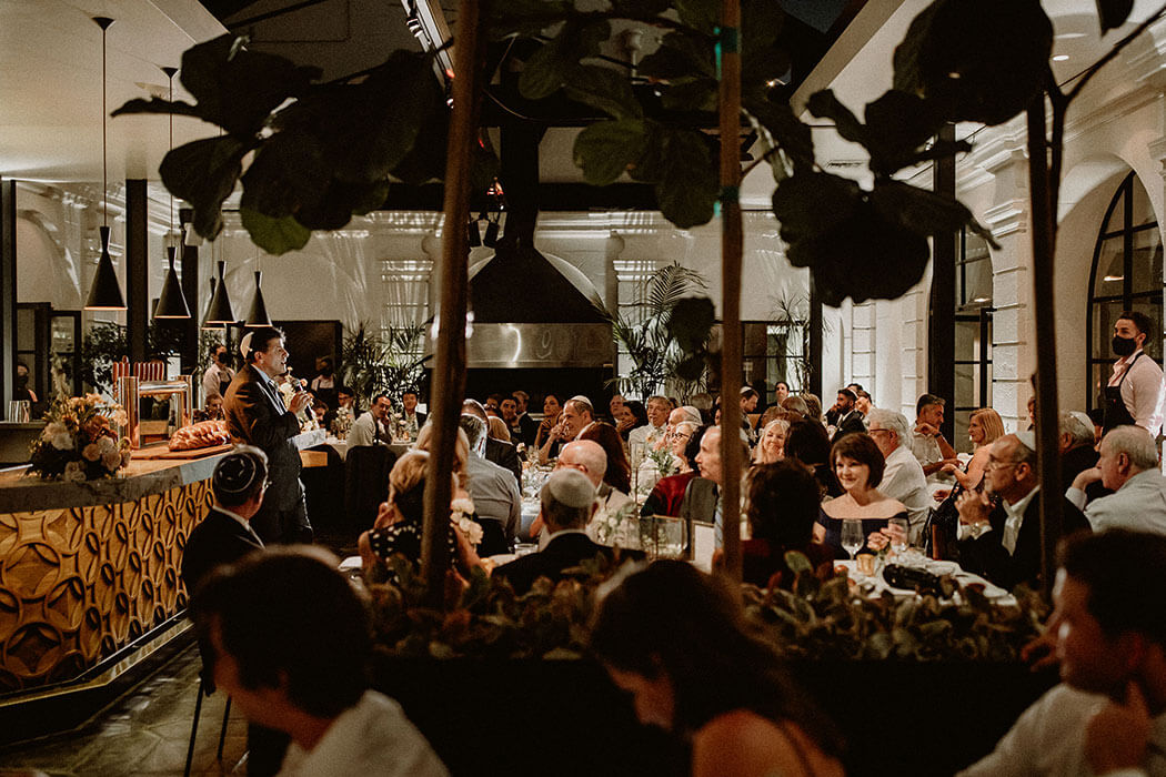 Guests giving speeches in the Restaurant at Redbird | Vibiana