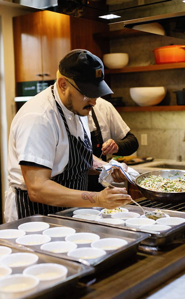 The culinary team preparing dishes in The Nest at Redbird | Vibiana