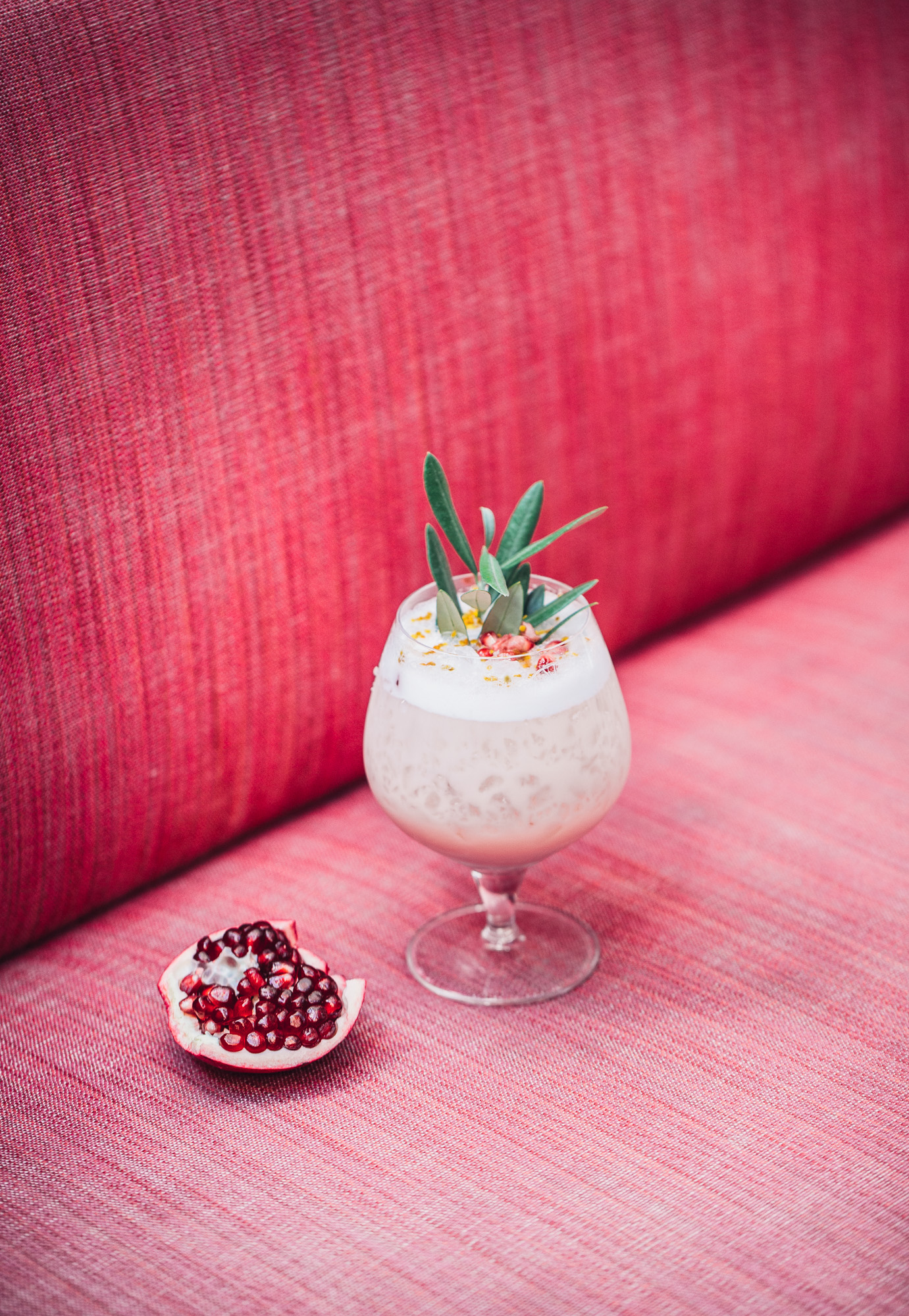 Argonaut Cocktail with a Pomegranate