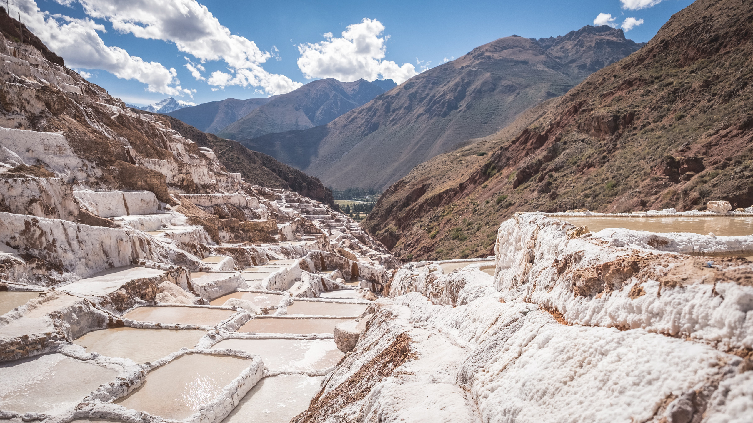 salt and mountains in peru