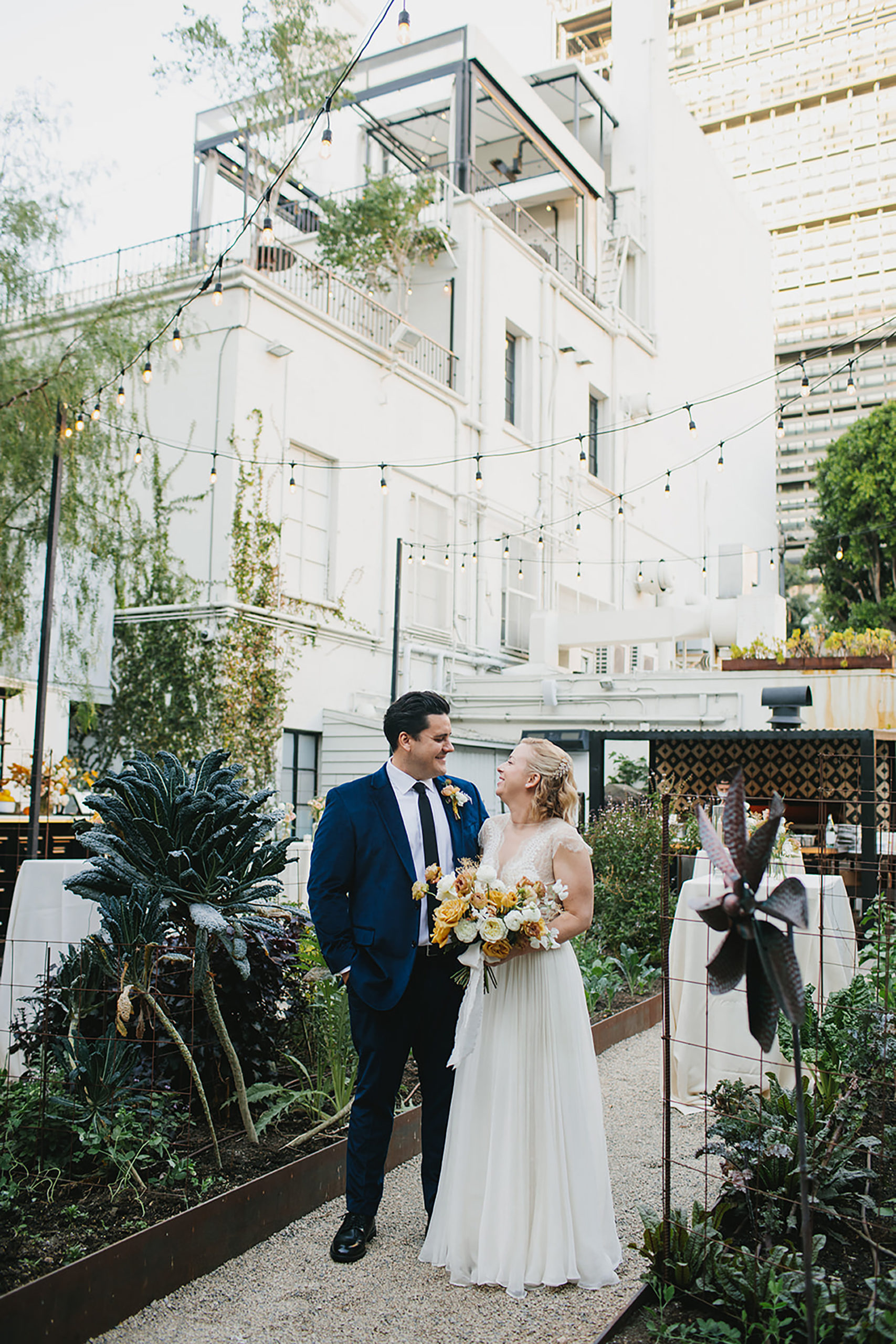 Grace + Anthony&#8217;s Garden Wedding in Downtown Los Angeles