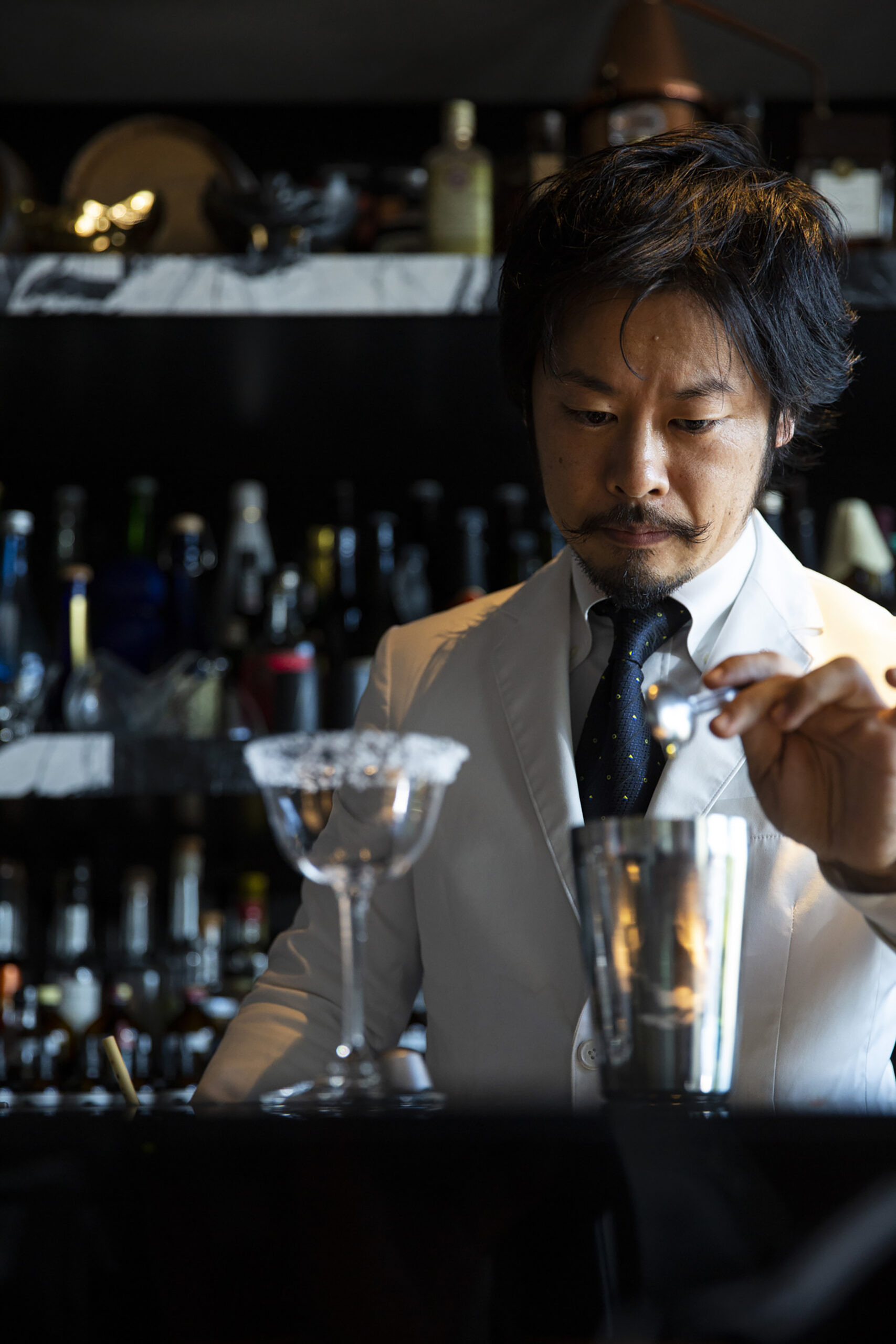 bartender with shochu