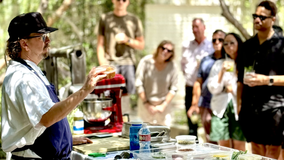 chef neal fraser teaching the grilling class